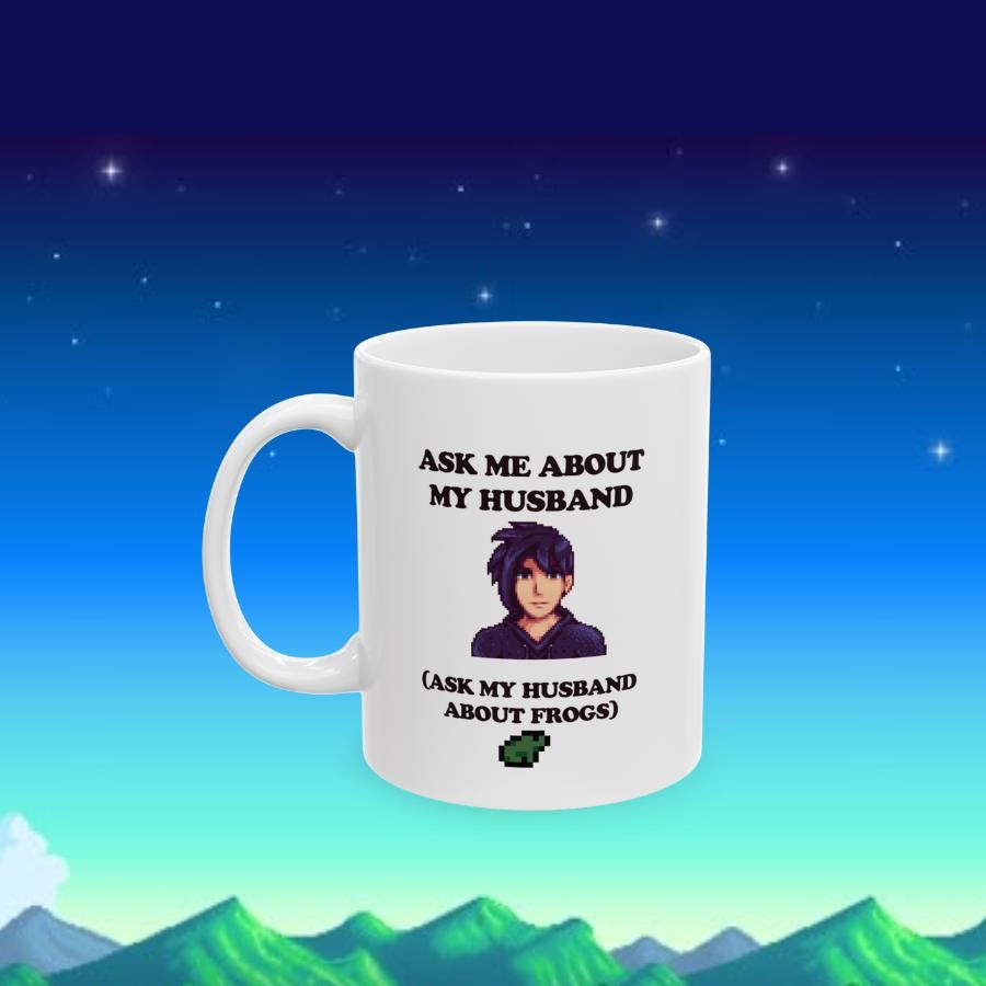 Sebastian Mug: Stardew Valley Husband Frog 11 oz